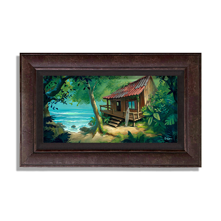 Seaside Surf Shack - Framed, Limited Edition Giclee