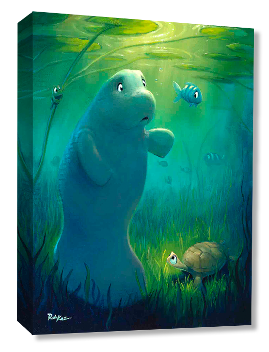 Inquisitive Manatee - Gallery Wrapped Canvas