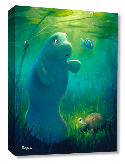 Inquisitive Manatee - Gallery Wrapped Canvas